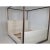 2000 - 2009 Modern Canopy Bed With Copper Finish and Chenille Fabric- Cal King For Sale - Image 5 of 6
