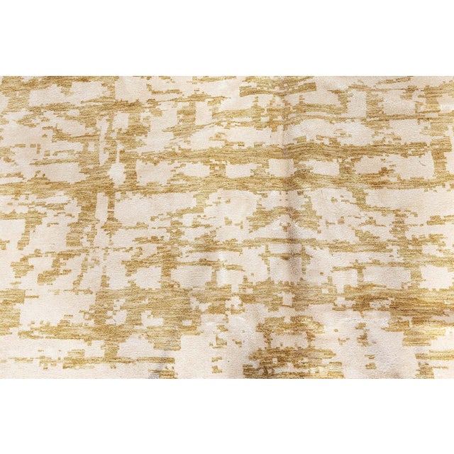 Textile Modern Green Element III Wool & Silk Rug by Doris Leslie Blau For Sale - Image 7 of 9