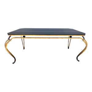 1950s French Gilt Iron and Mirrored Cocktail Table