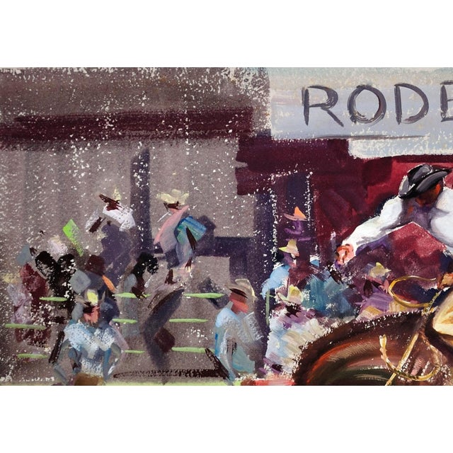 John Rattenbury Skeaping, Rodeo Bareback Bronco, 1966, Gouache, Framed For Sale - Image 6 of 18
