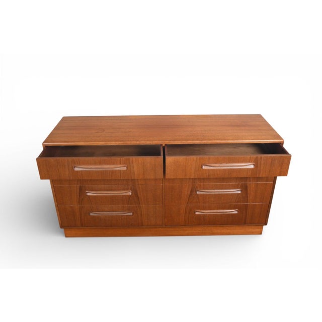 Mid 20th Century Mid 20th Century G Plan Fresco Eight Drawer Double Dresser in Teak For Sale - Image 5 of 9