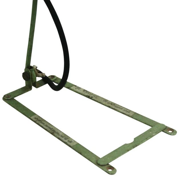 Vintage Industrial Green Metal Petrol Enamel Table Desk Light For Sale - Image 5 of 6