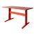 Coral Laquered Mid-Century Danish Modern Minimalist Trestle Dining Table C1960s For Sale