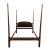 Vintage Mahogany Traditional Style Queen Size Four Pencil Poster Bed For Sale