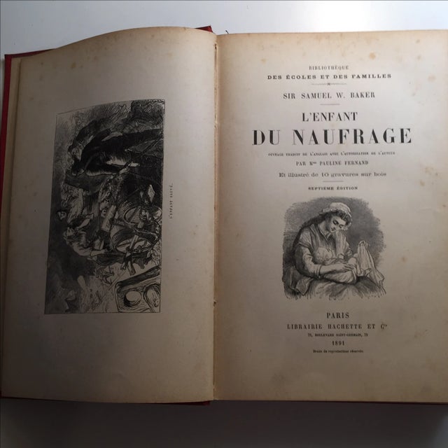 Victorian 1891 "l'Enfant Du Naufrage" by Sir Samuel W. Baker For Sale - Image 3 of 8