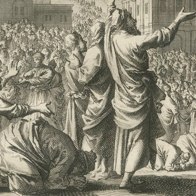 Pieter Mortier, Ezra Reading the Law and Esther Before Ahasuerus, Pieter 1700, Engraving For Sale - Image 4 of 12