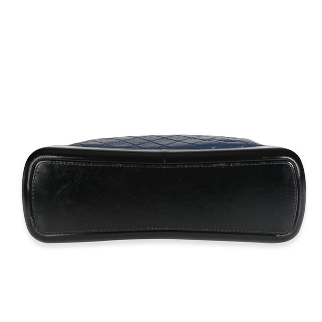 2010s Black & Blue Quilted Calfskin Large Gabrielle Shopping Tote For Sale - Image 5 of 7