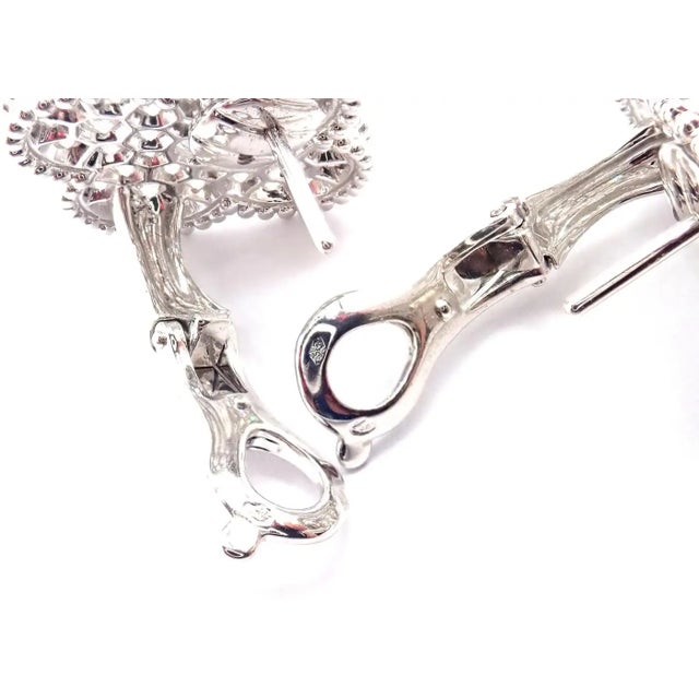 Early 21st Century Van Cleef & Arpels White Gold Magic Alhambra Diamond Earrings, Pair For Sale - Image 5 of 10