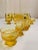 Franciscan Crystal "Cabaret" Pattern Canary-Yellow Brutalist Glasses - 19 Pieces ~ This set is an example of the more Rare...