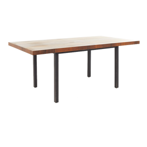 Milo Baughman for Directional Mid Century Multi-Wood Dining Table With 2 Leaves
