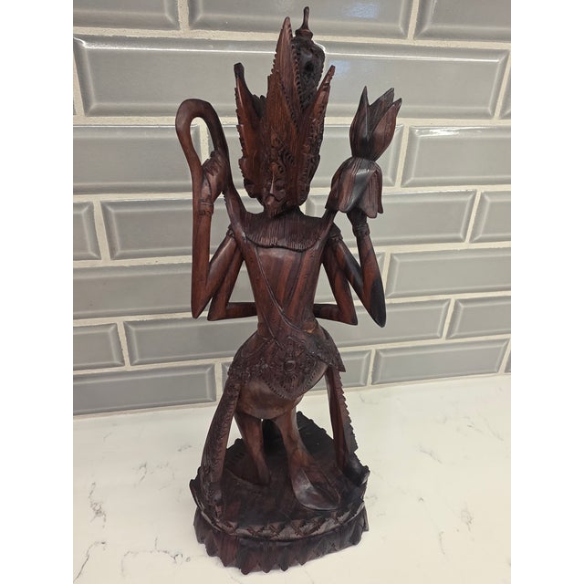 1950s Vintage Mid-Century Balinese Modernist Multi-Armed Deity – Bima Brothers Provenance For Sale - Image 5 of 12