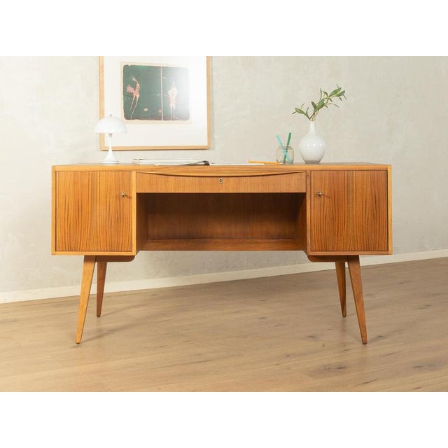 Mid-Century Modern Desk in Solid Wood, 1950s For Sale - Image 5 of 13