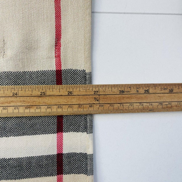 Burberry Beige Plaid Wide 100% Cashmere Scarf For Sale - Image 6 of 8