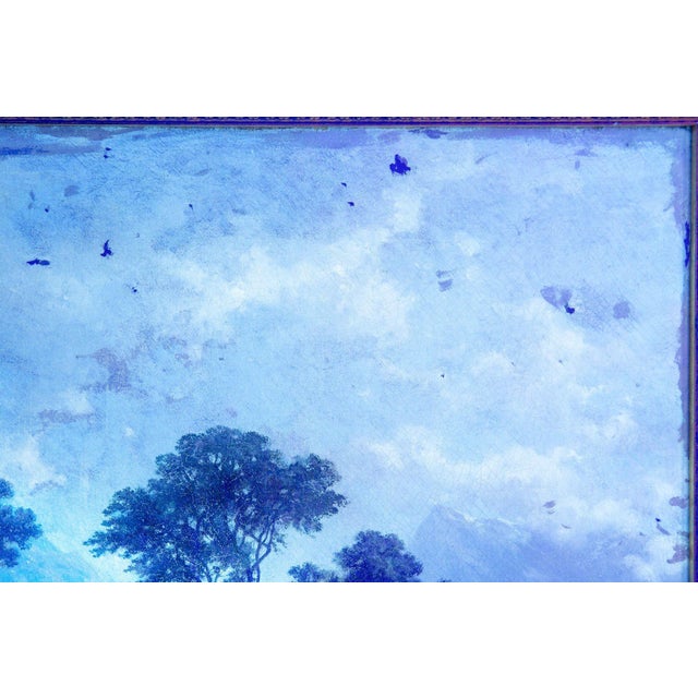 19th Century Swiss Antique Oil Painting of Mountains by Francois Niederhausern For Sale - Image 17 of 18