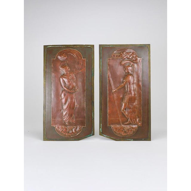Vienna Secession Art Nouveau Relief Panels by Georg Klimt, Vienna, 1900s, Set of 2 For Sale - Image 15 of 18