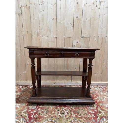 Napoleon III Walnut Console Table For Sale - Image 9 of 9