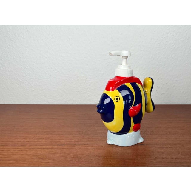 Blue Postmodern Ceramic Fish Soap Pump Dispenser from Allure, 1999, 1990s For Sale - Image 8 of 18