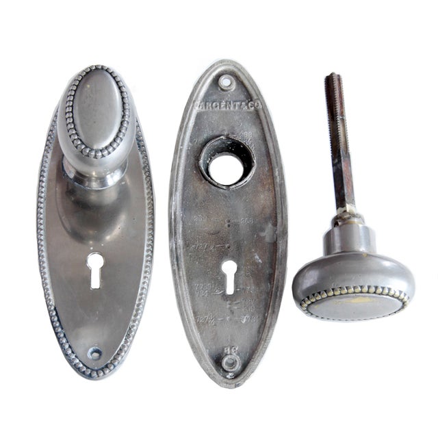 American Antique Chrome Door Knobs & Door Plates Chairish