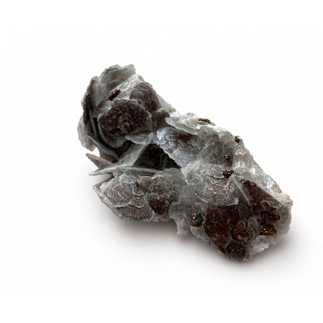 Biophilic Mineral Cluster — All Natural. Calcite Plates With Iron Inclusions For Sale - Image 6 of 10