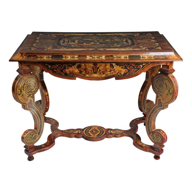 Boulle Inlaid Table in Wood For Sale
