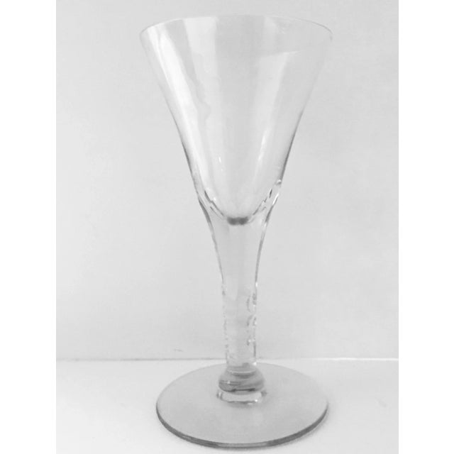 Vintage Crystal Cut Panel Sherry Glasses- Set of 4 For Sale - Image 4 of 9