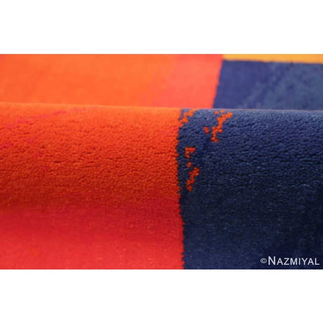 Mid 20th Century Nazmiyal Collection Vintage Scandinavian Per Arnoldi Art Rug by Ege For Sale - Image 5 of 7