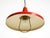 Metal Mid-Century Modern Italian Red Aluminum Pendant Lamp, 1950 For Sale - Image 7 of 18