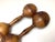 Victorian Pair of Antique Turned Wood Dumbbells For Sale - Image 3 of 4