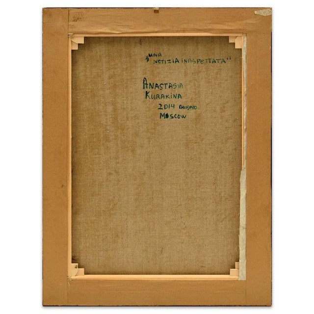 Contemporary Unexpected News - Original Oil on Canvas by Anastasia Kurakina - 2014 2014 For Sale - Image 3 of 4