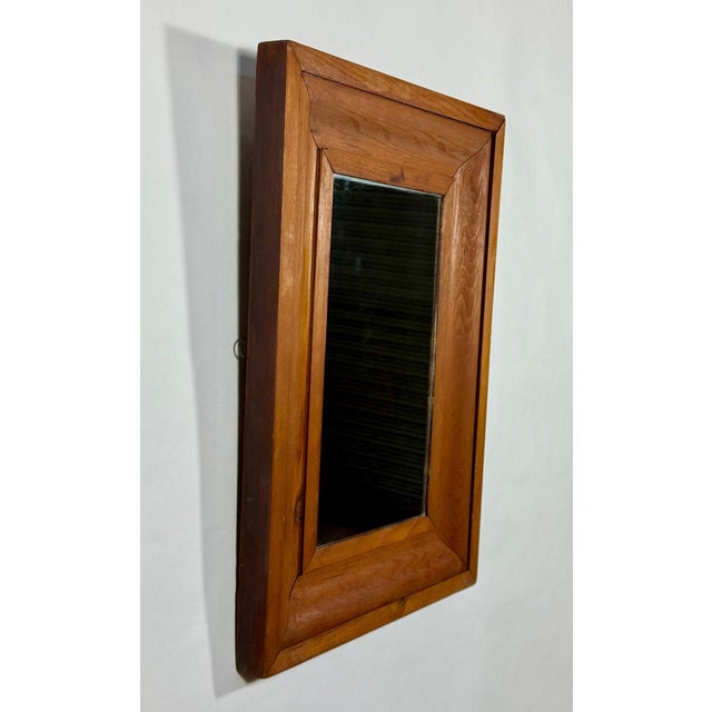 Rare Mid-19th Century American Pine Ogee Mirror With Original Mercury Glass For Sale - Image 10 of 12