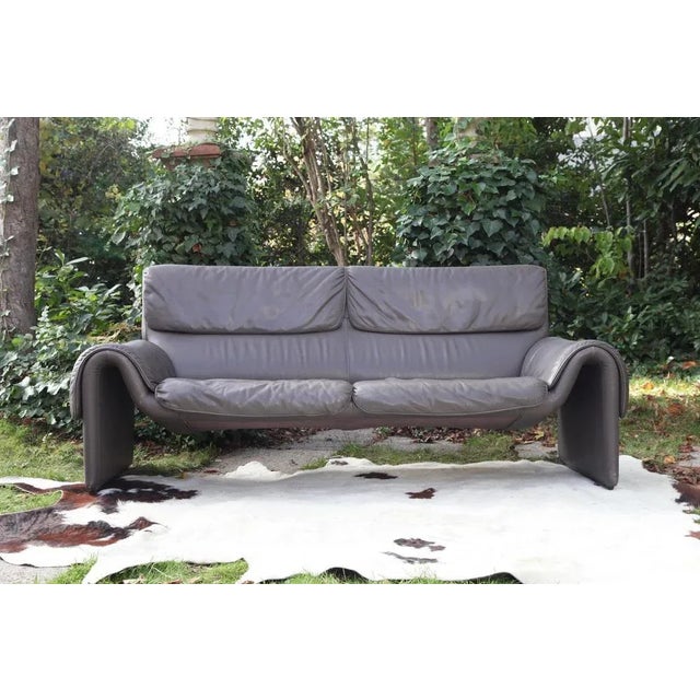DS 2011 Loveseat in Grey Leather from de Sede For Sale - Image 12 of 13
