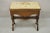 Antique Eastlake Victorian Carved Walnut Stool Bench with Needlepoint Seat. Item features a needlepoint seat, stretcher...