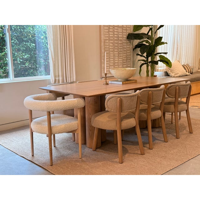 Maiden Home Reade Dining Table in the warm Pecan finish, measuring 84" long. Purchased new in 2022 and maintained in very...