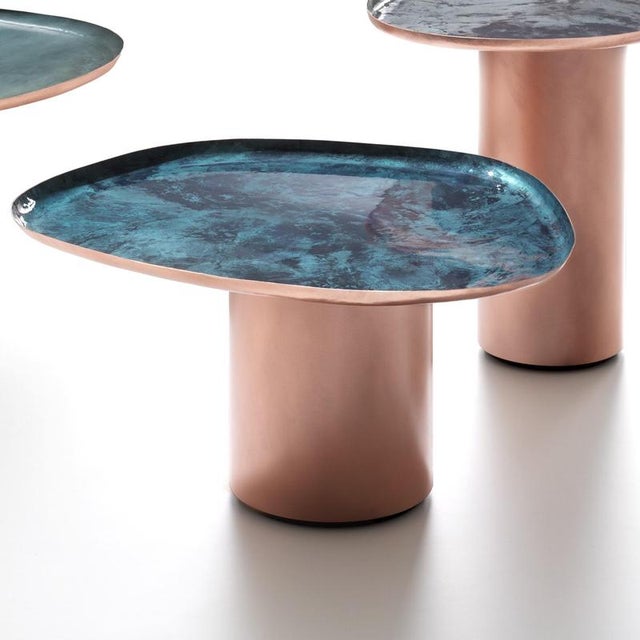 Drop 38 Side Table by De Castelli Dimensions: W 69 x D 55 x H 38 cm Materials: Copper.