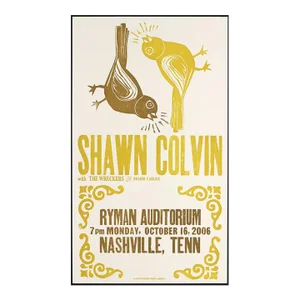 2006 American Concert Poster, Shawn Colvin (With the Wreckers and Brandi Carlile)
