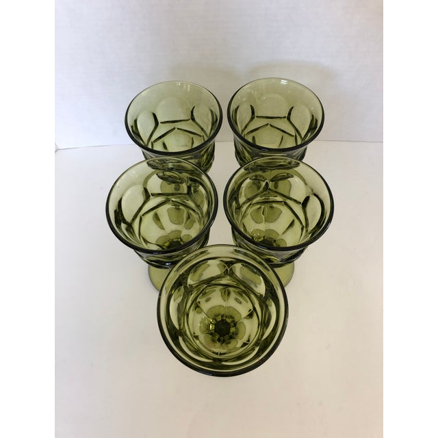 Midcentury Fostoria Argus Green Set of 5 Glasses Chairish