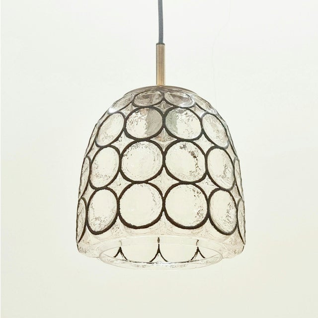 Mid-Century Modern Mid-Century Modern Glass Pendant Light from Limburg, Germany, 1960s For Sale - Image 3 of 8
