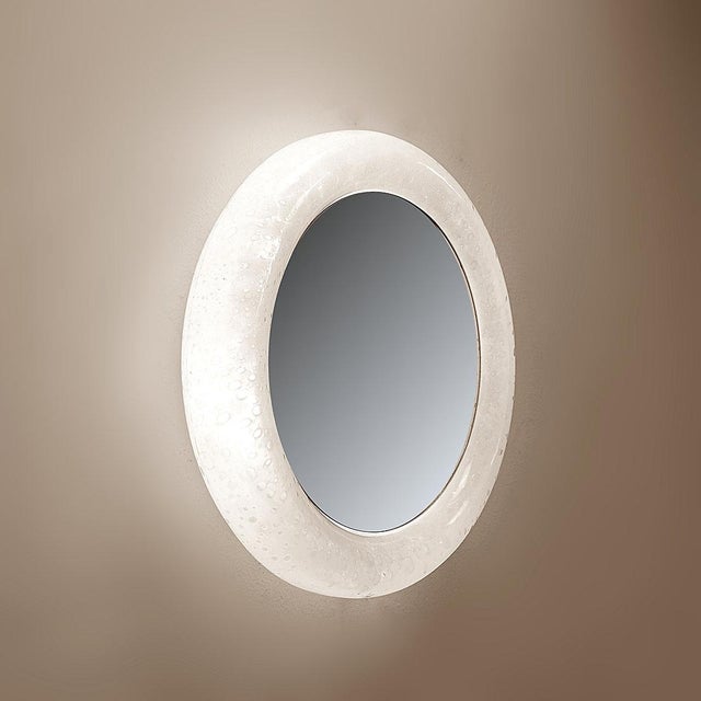Vintage Illuminated Bubble Glass Mirror from Glashütte Limburg, 1970s For Sale - Image 5 of 13