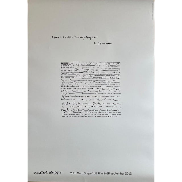 Paper A Poem To Be Read with a Magnifying Glass Exhibition Poster by Yoko Ono, 2012 For Sale - Image 7 of 7