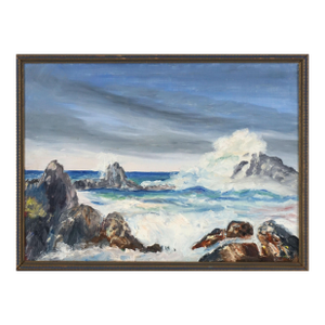 Mid Century Big Sur Seascape Oil Painting by Hartzell Harrison Ray