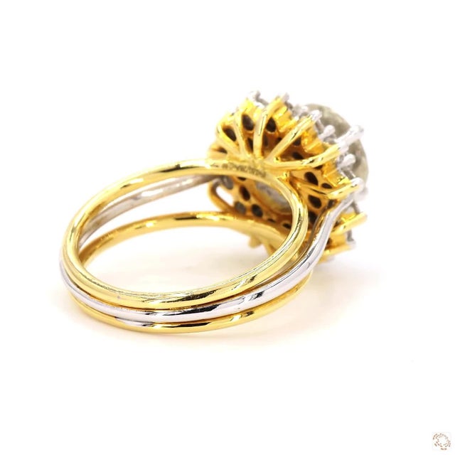 2.5 Carat Old European Cut Diamond Gold Ring, Size 6.5 For Sale In New York - Image 6 of 9