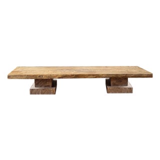 Solid Reclaimed Teak Wood Coffee Table, Modern Organic For Sale