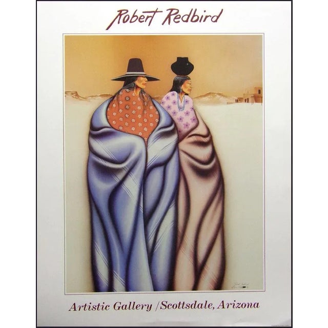 Impressionist Robert Redbird "Two Women" Unsigned Offset Lithograph Poster For Sale - Image 3 of 3