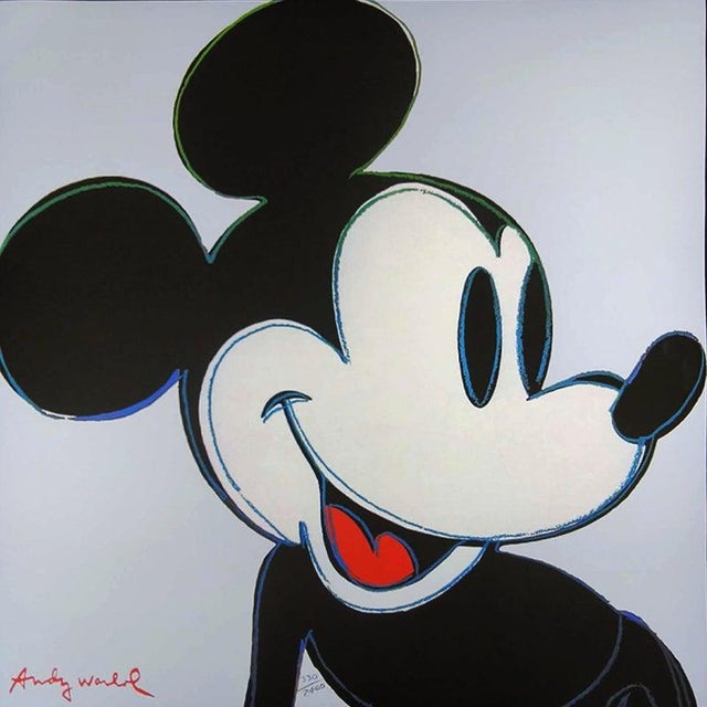 Andy Warhol "Mickey Mouse" Classic Edition - Limited Numbered Edition Lithograph by CMOA. License: Andy Warhol Foundation....