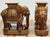 Vintage Brown Ceramic Elephant Garden Stools, a Pair For Sale - Image 4 of 7
