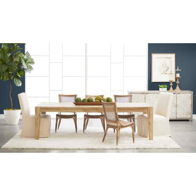 Luna Rattan Frame Armless Dining Chair 2pc by Essentials for Living For Sale - Image 4 of 15