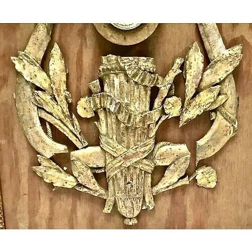 Antique Carved Giltwood Barometer Fragments For Sale - Image 4 of 7