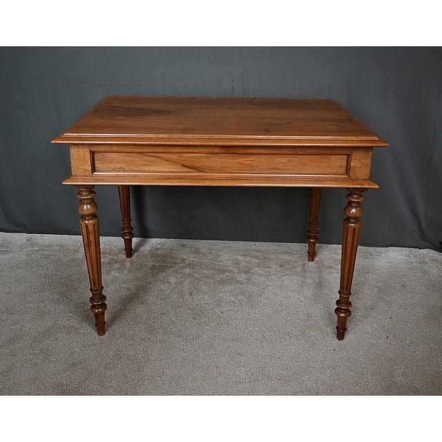 Vintage Louis XVI Style Walnut Desk, 1920 For Sale - Image 13 of 17