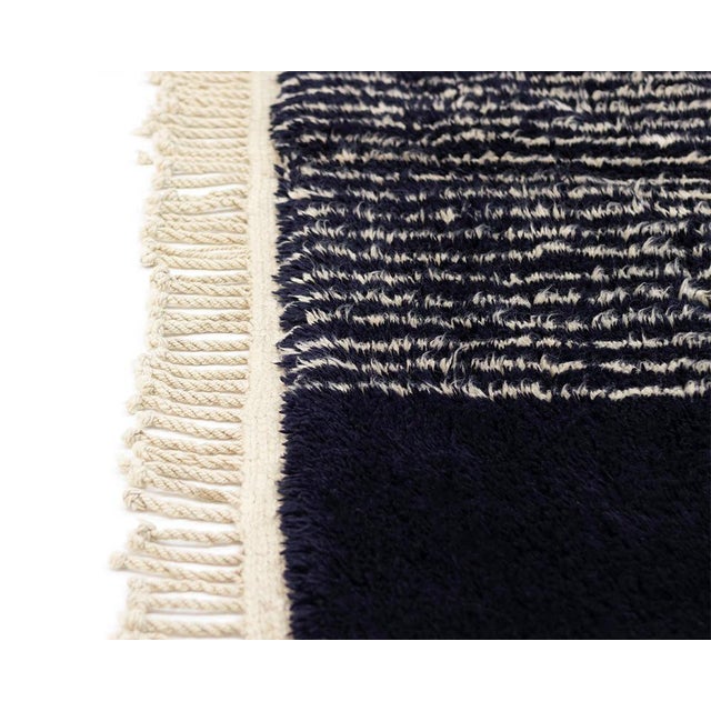 Contemporary Hand-Knotted Wool Rug by Azele Studio For Sale - Image 3 of 10