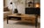 Industrial Coffee Table in Wood and Metal with Drawer, 1990s, in Good conditions. Designed 1990 to 1999
